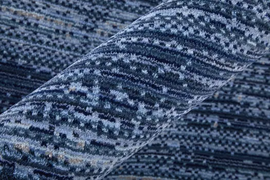 5' X 8' Blue and Gray Power Loom Area Rug
