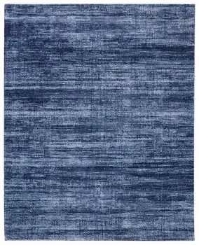 7' X 10' Blue and Gray Power Loom Area Rug