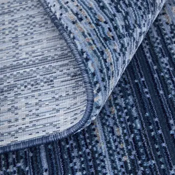 2' X 3' Blue and Gray Power Loom Area Rug