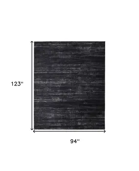 8' X 10' Black and Gray Power Loom Area Rug