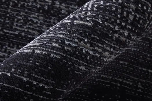 9' X 13' Black and Gray Power Loom Area Rug