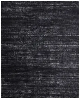 9' X 13' Black and Gray Power Loom Area Rug