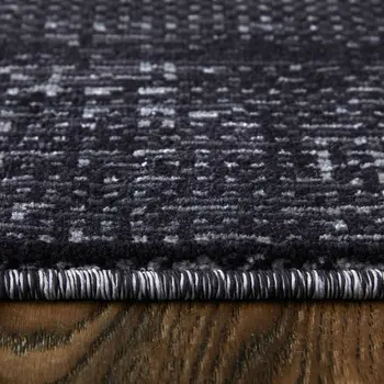 2' X 3' Black and Gray Power Loom Area Rug