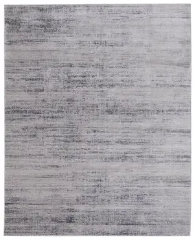 5' X 8' Gray and Ivory Power Loom Area Rug