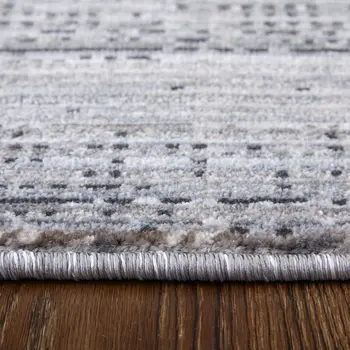 2' X 3' Gray and Ivory Power Loom Area Rug