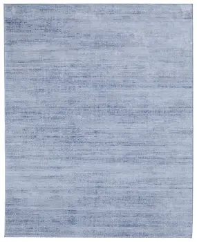 5' X 8' Blue and Ivory Power Loom Area Rug
