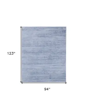 8' X 10' Blue and Ivory Power Loom Area Rug