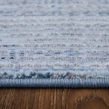 2' X 3' Blue and Ivory Power Loom Area Rug