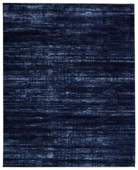 5' X 8' Black and Blue Power Loom Area Rug