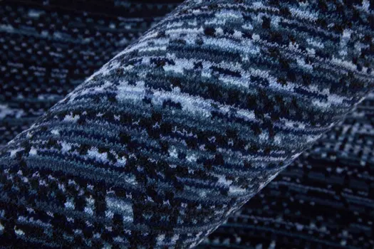 8' X 10' Black and Blue Power Loom Area Rug