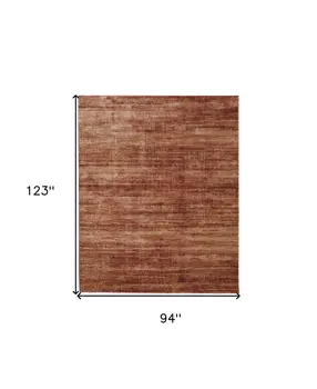 8' X 10' Tan and Brown Power Loom Area Rug