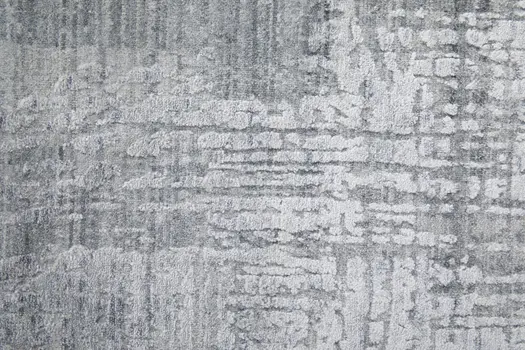 2' X 3' Light Blue and Silver Abstract Hand Woven Worn Faded Area Rug
