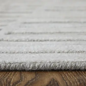 2' X 3' Ivory Geometric Hand Woven Area Rug