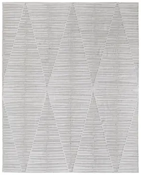 2' X 3' Ivory Geometric Hand Woven Area Rug