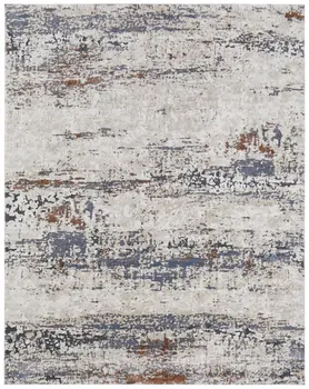 10' X 14' Gray Blue and Ivory Abstract Power Loom Area Rug