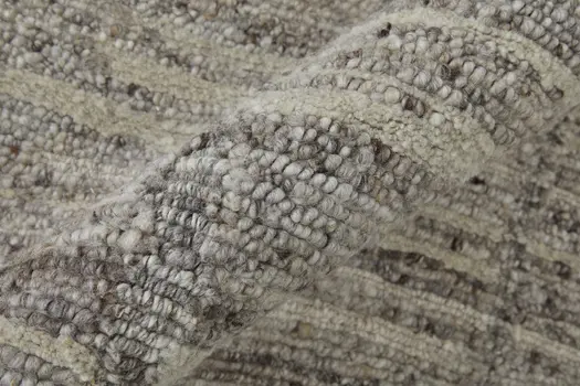 2' X 3' Taupe and Gray Abstract Hand Woven Worn Faded Area Rug