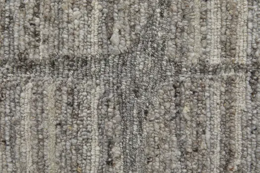 2' X 3' Taupe and Gray Abstract Hand Woven Worn Faded Area Rug