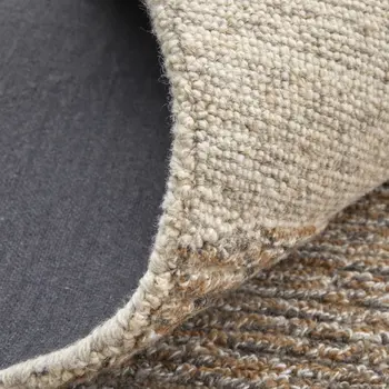 5' X 8' Brown Tan and Ivory Wool Abstract Hand Tufted Area Rug