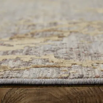 7' X 10' Brown Taupe and Tan Abstract Power Loom Area Rug