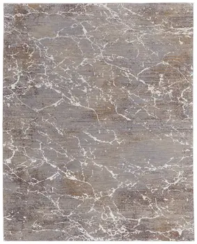 12' X 15' Ivory Brown and Taupe Abstract Power Loom Area Rug