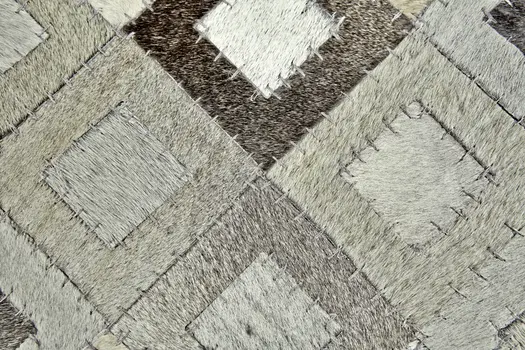 2' X 3' Black Gray and White Faux Cowhide Animal Print Power Loom Area Rug