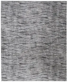 8' X 10' Gray Ivory and Tan Abstract Power Loom Area Rug