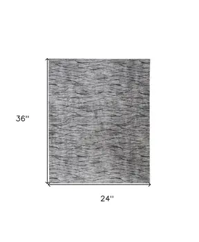 2' X 3' Gray Ivory and Tan Abstract Power Loom Area Rug