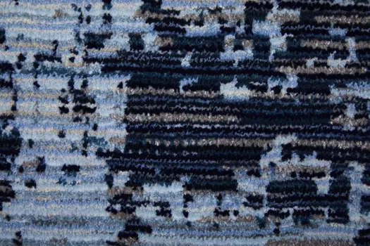 2' X 3' Light Blue and Black Abstract Power Loom Area Rug