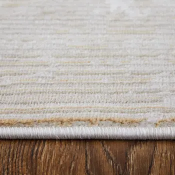 2' X 3' Gray Brown and Ivory Abstract Power Loom Area Rug