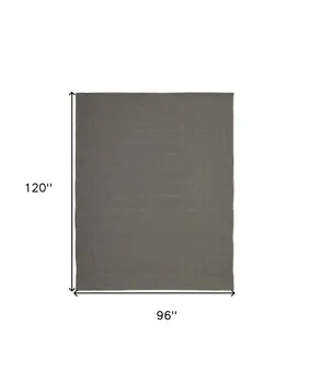 8' X 10' Green Hand Woven Area Rug