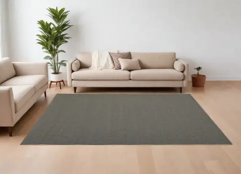 8' X 10' Green Hand Woven Area Rug