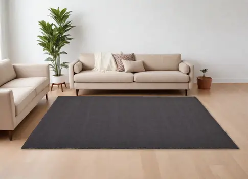 10' X 14' Tan and Gray Hand Woven Area Rug