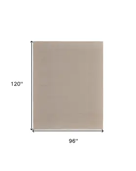 8' X 10' Ivory and Tan Hand Woven Area Rug