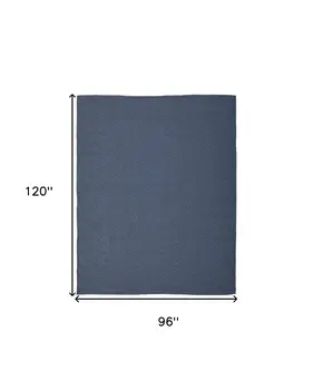 8' X 10' Blue Hand Woven Area Rug