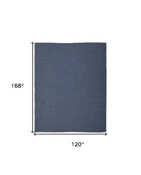 10' X 14' Blue Hand Woven Area Rug