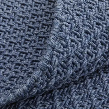10' X 14' Blue Hand Woven Area Rug