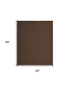 5' X 8' Brown Hand Woven Area Rug