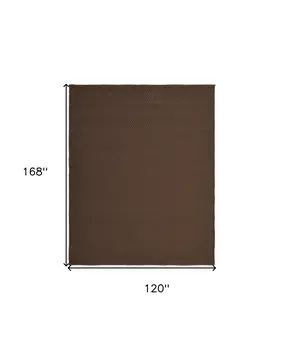10' X 14' Brown Hand Woven Area Rug