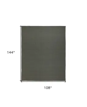 9' X 12' Green Hand Woven Area Rug