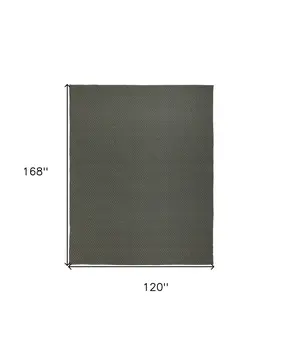 10' X 14' Green Hand Woven Area Rug
