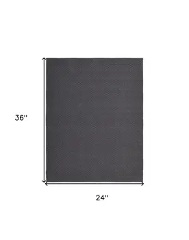 2' X 3' Gray Hand Woven Area Rug