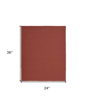 2' X 3' Red Hand Woven Area Rug