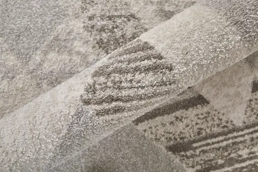 2' X 3' Ivory Gray and Brown Geometric Power Loom Area Rug