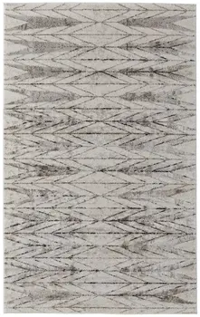 10' X 14' Ivory and Brown Geometric Power Loom Area Rug