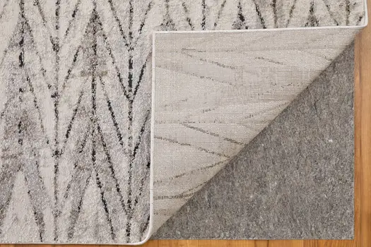 10' X 14' Ivory and Brown Geometric Power Loom Area Rug
