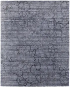 10' X 14' Gray and Blue Abstract Hand Woven Area Rug