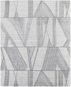 4' X 6' Black and Ivory Abstract Hand Woven Area Rug