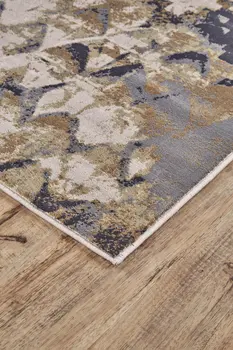 2' X 3' Gray Geometric Distressed Area Rug