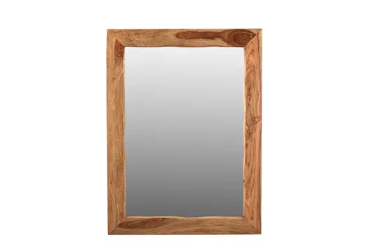 44" Brown Solid Wood Framed Accent Mirror
