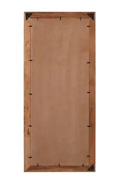 32" Brown Live Edge Solid Wood Full Length Hanging Mirror